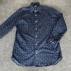 Bonobos Shirt Mens 16/33 M Slim Stretch‎ Button Down Long Sleeve Blue Geometric